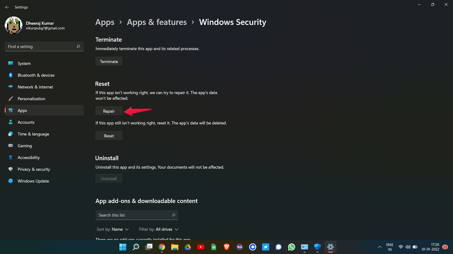 Virus and Threat Protection Not Working on Windows 11