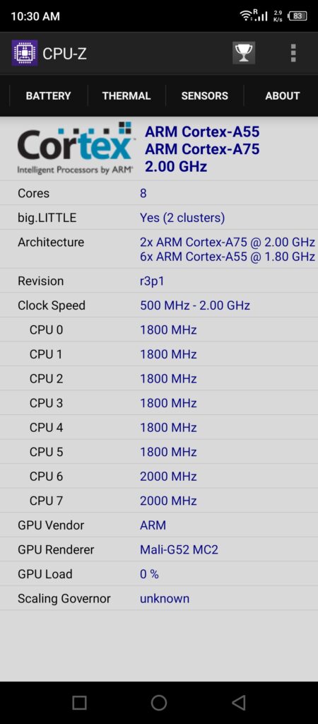 Sensors Status (2)