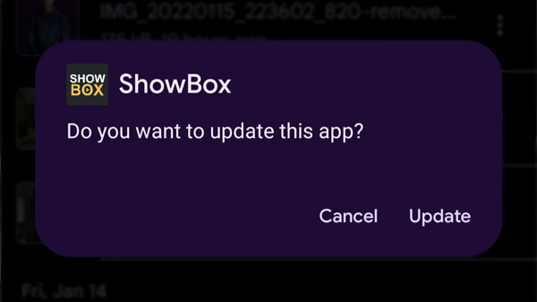Showbox connection error