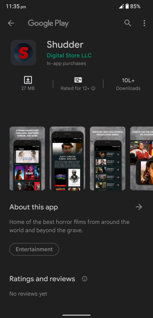 Update Shudder App