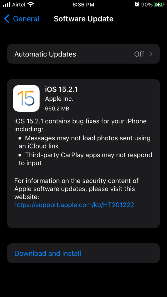 Update iOS Software