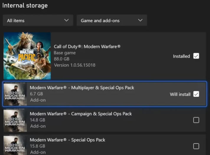 Multiplayer and Special Ops Pack