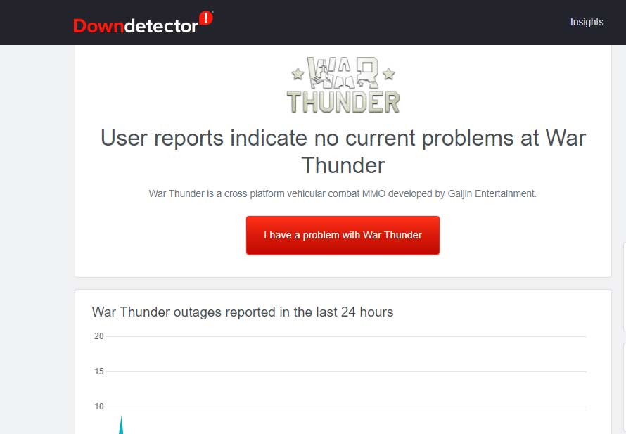 Check For Server Outage Issue (DownDetector)