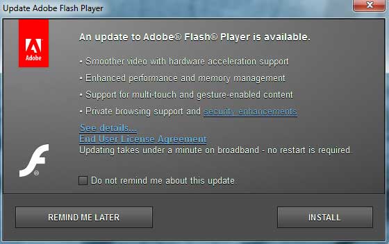 Update The Adobe Flash Player