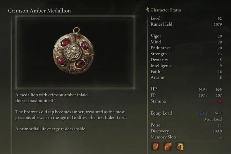 Cerulean Amber Medallion