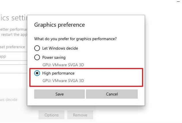 Set your Graphics Card to Default
