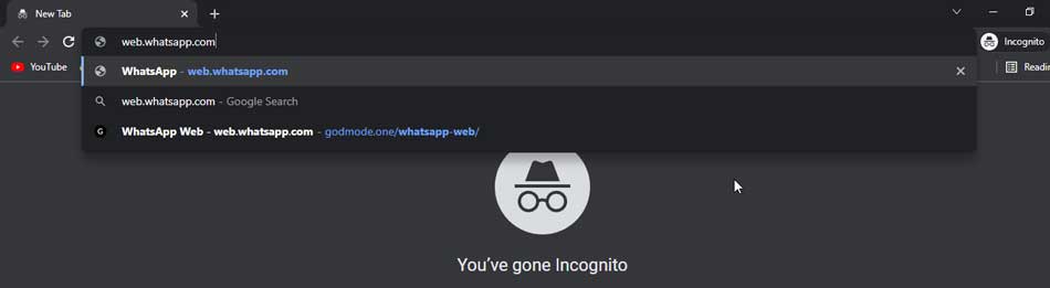 Use The Incognito Tab