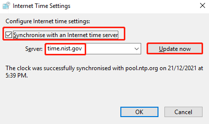 Fix Internet Time Sync Error on Windows 1011 Synchronization Failed