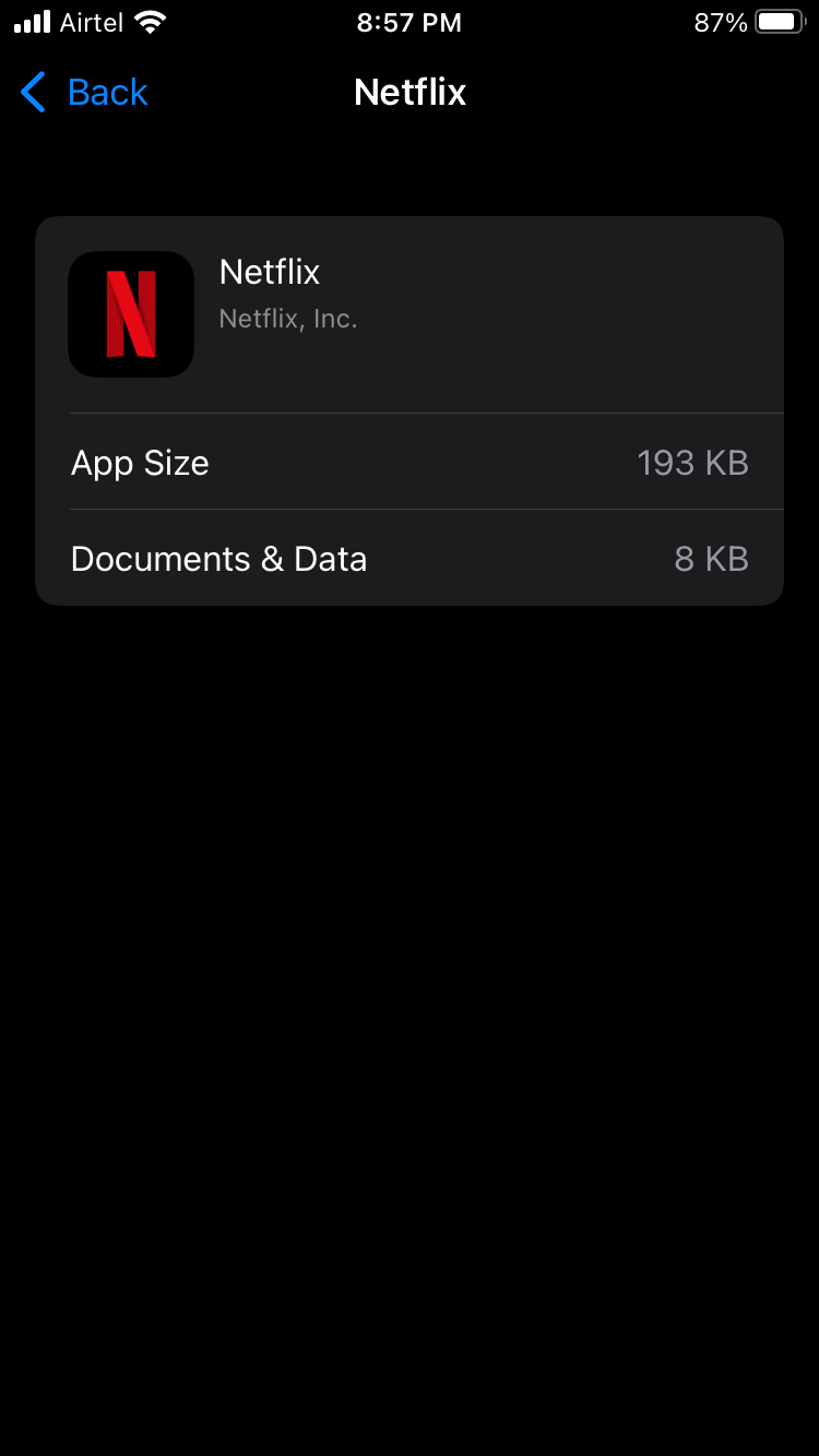 Offload Netflix App in iOS Device (9)