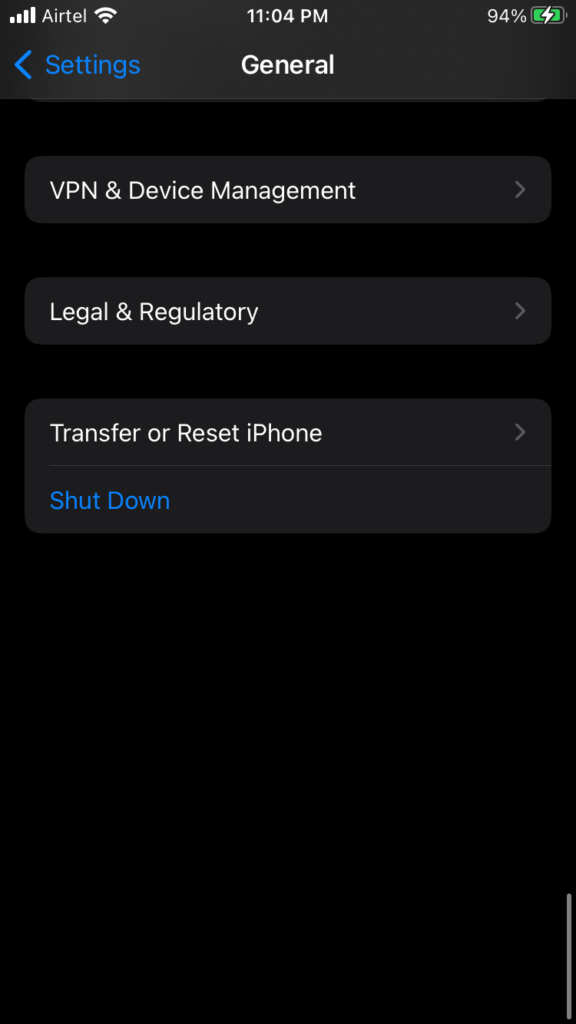Reset Network Setings in iOS Device (3)