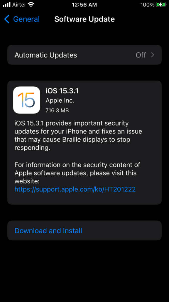 iOS 15 Software Update