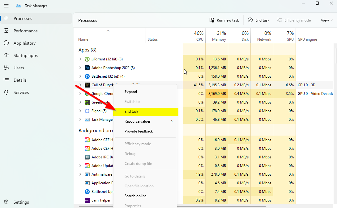 End -Task -Manager