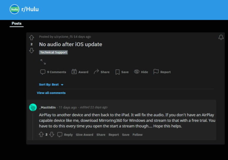 Fix Hulu App Audio Not Working on iPad