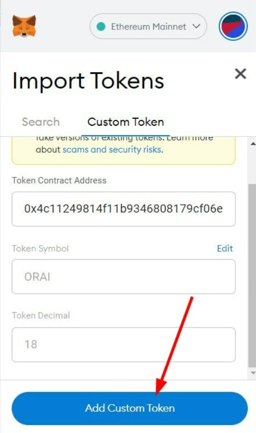 add custom token