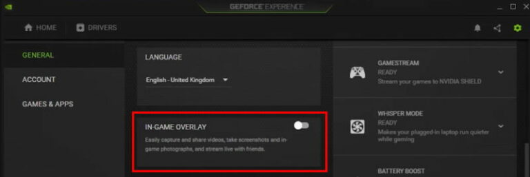 Как отключить оверлей nvidia. Как отключить оверлей nvidia