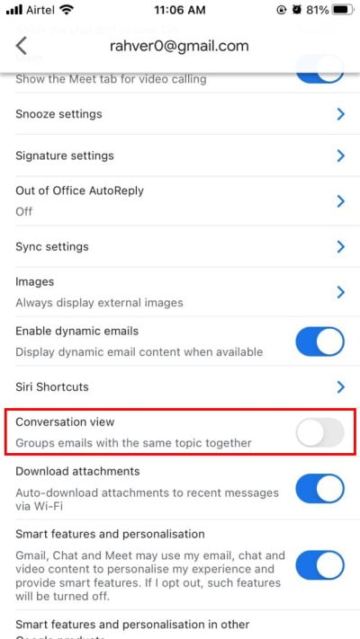 Fix Gmail Promotions and Social No Connection error in iPhone