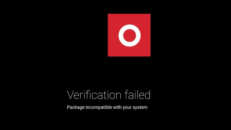 OnePlus Verification failed error