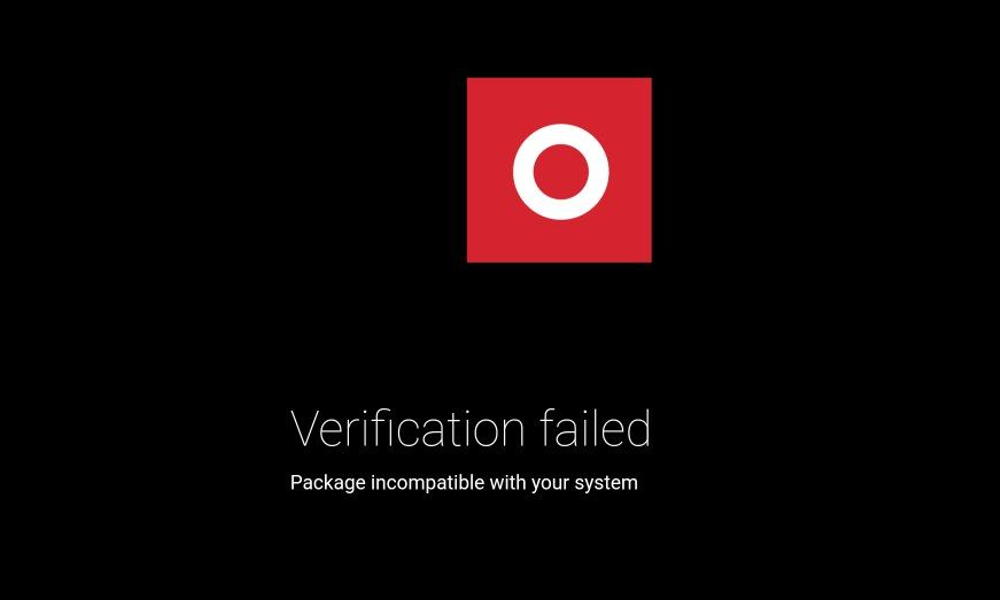 OnePlus Verification failed error