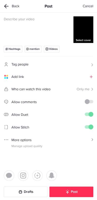 How To Edit a TikTok Video After Posting