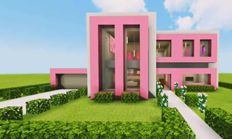 Pink Modern House