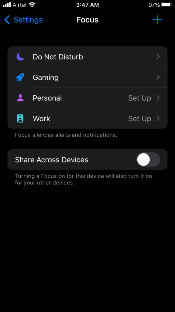 Unrestrict Apps from Focus (3)