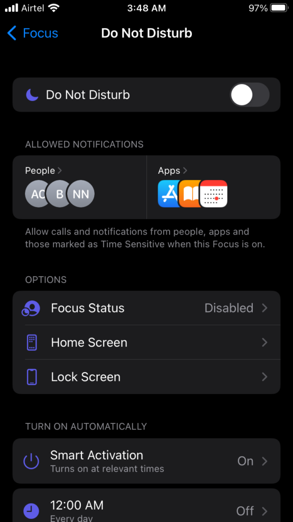 Unrestrict Apps from Focus (4)