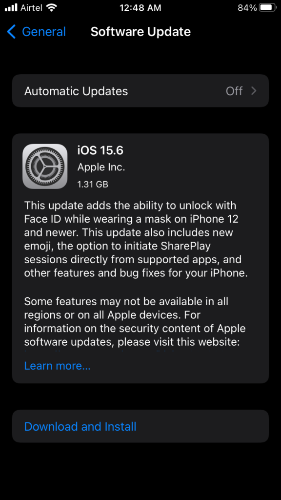 iOS Software Update