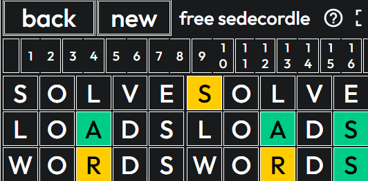 how to play sedecordle