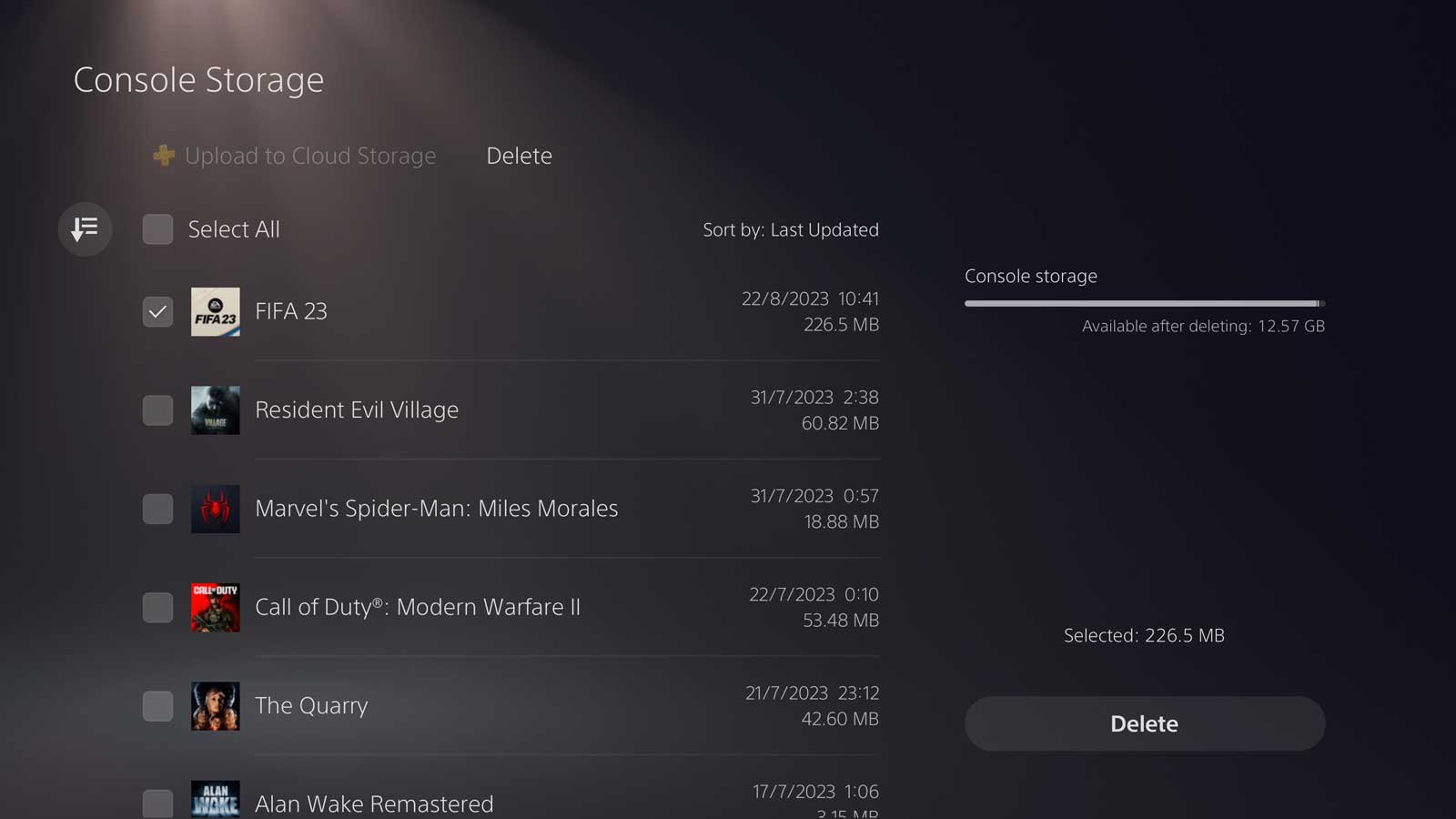 Delete Data PS5
