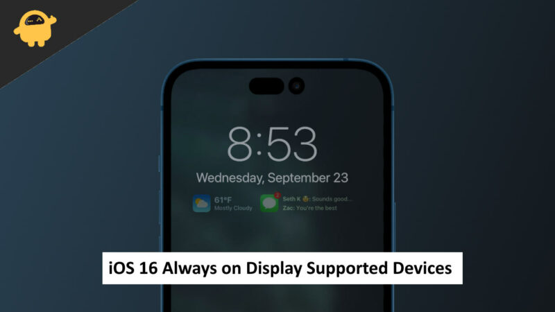does iphone 16 support always on display