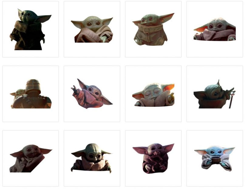 WhatsApp Baby Yoda Stickers 