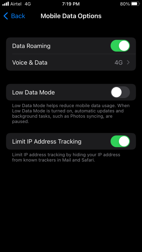 Disable Low Data Mode (5)