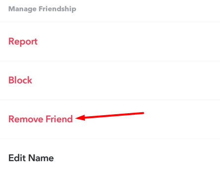 Remove From a Friend