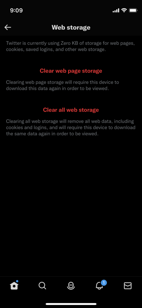 Clear Twitter Cache and Storage (11)
