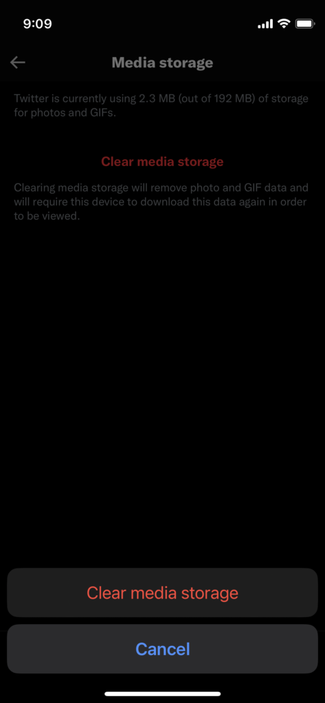 Clear Twitter Cache and Storage (9)