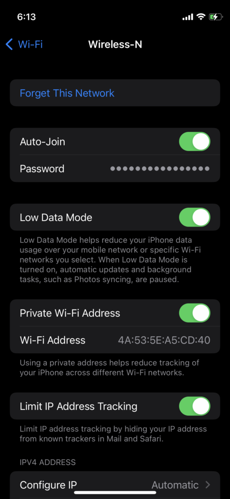 Disable Low Data Mode in Wi-Fi Network (4)