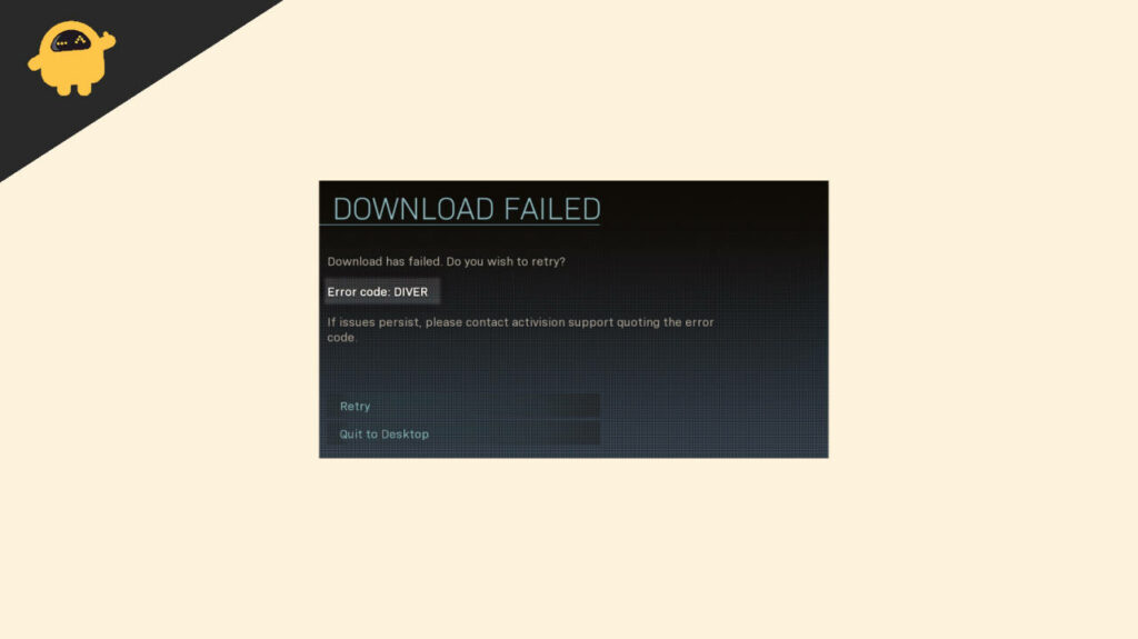 call of duty modern warfare 3 error code diver