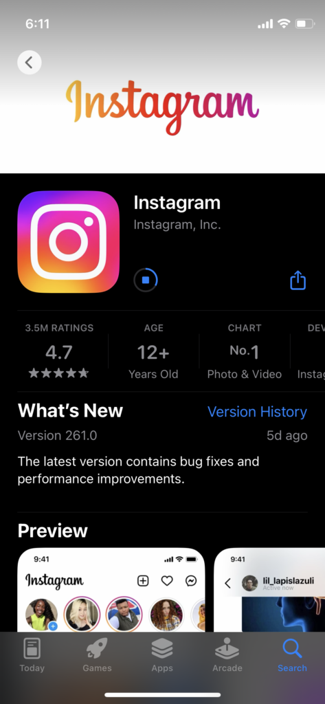 Offload Instagram in iPhone or iPad (9)
