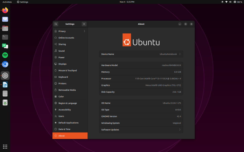 Ubuntu LTS Version on Intel Notebook