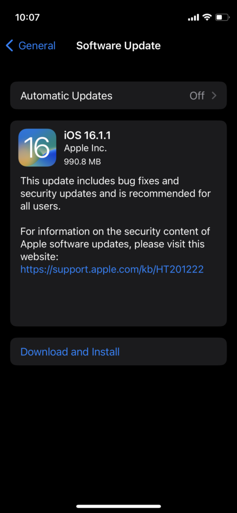 iOS Software Update