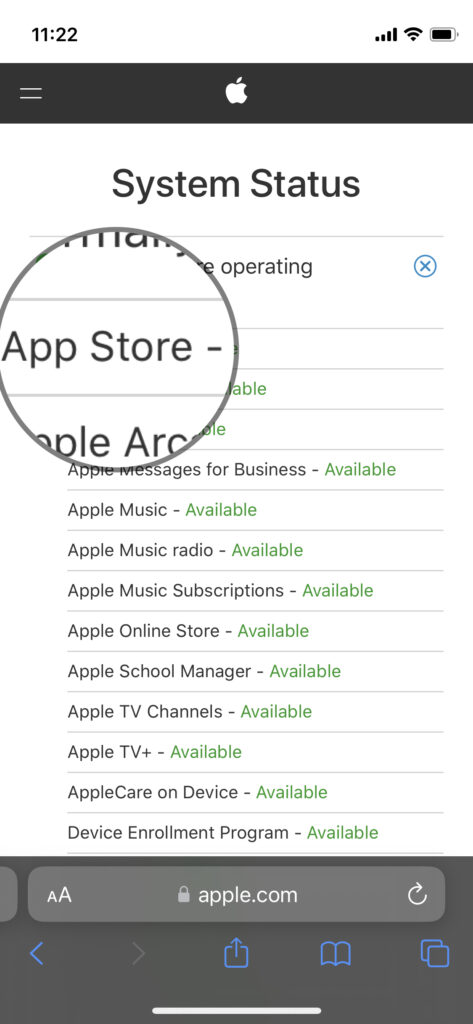 Check Apple Server Status (4)