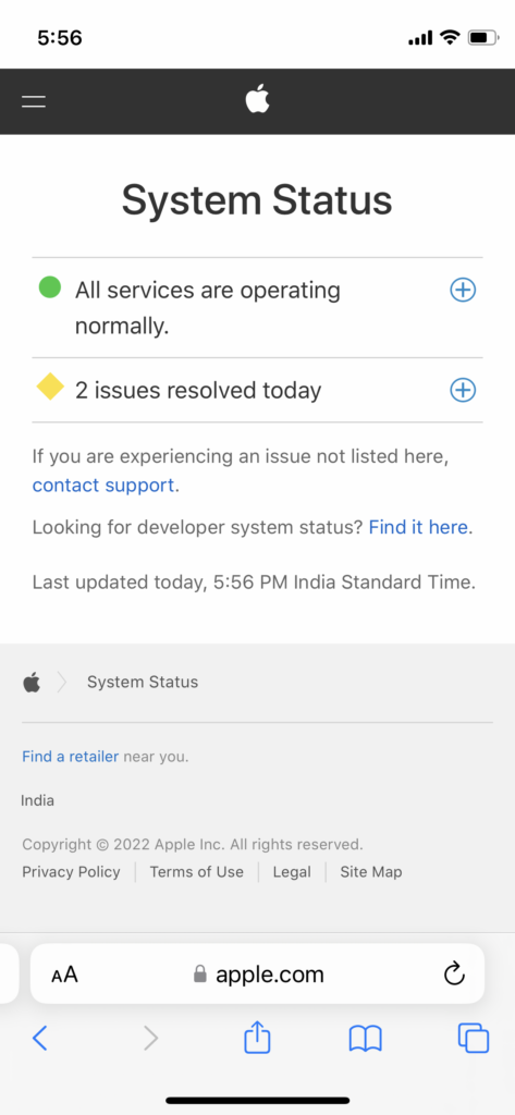 Check iCloud Server Status (3)