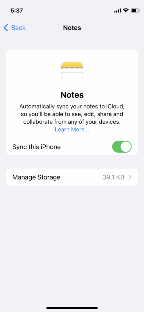 Delete Notes Data from iOS 16 Device (5)