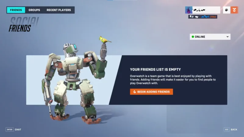 Fix Overwatch 2 Not Showing Friends List or New Request