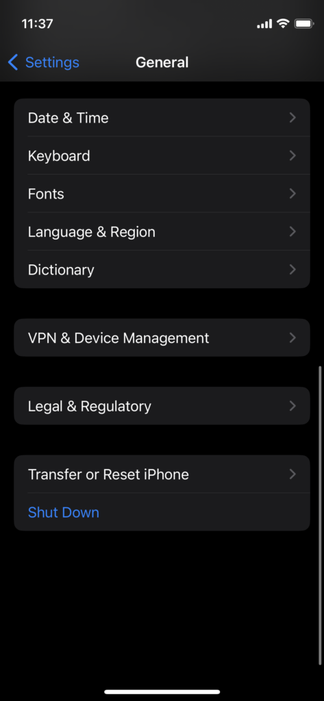 Reset iPhone 14 Network Settings (4)