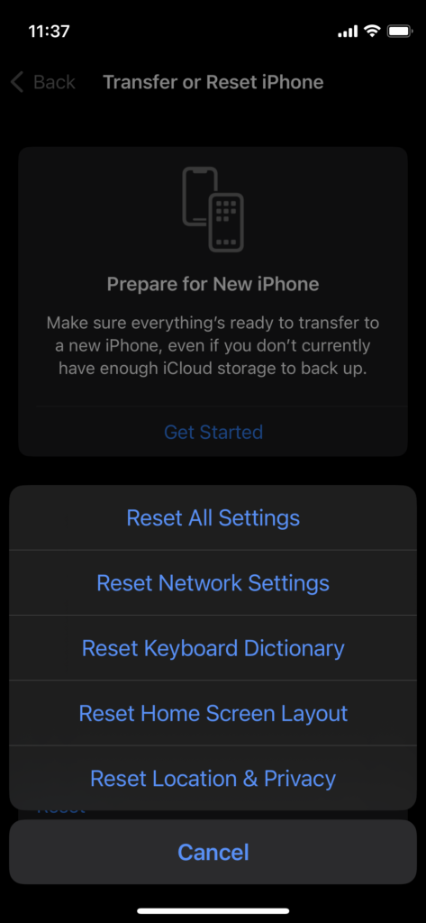 Reset iPhone 14 Network Settings (6)