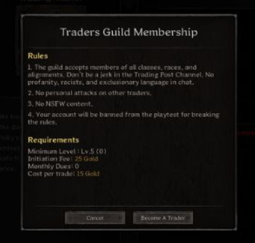 Trade Membership