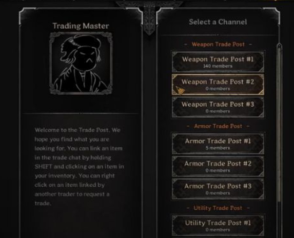 Trade Menu