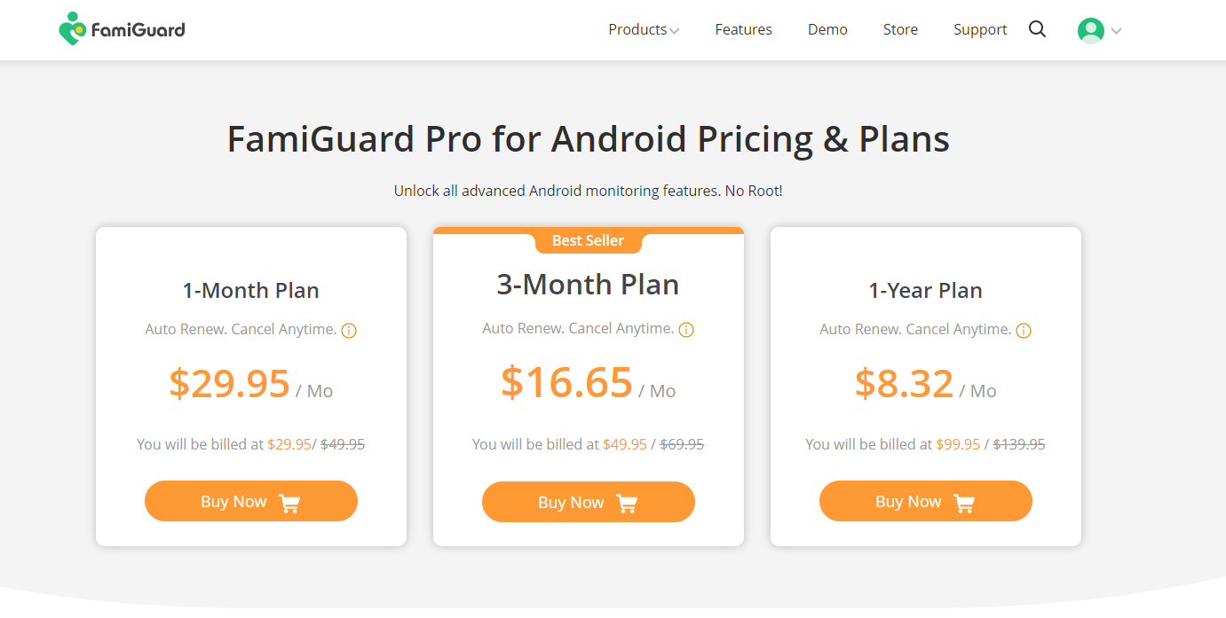 Famiguard Plans and Pricing 