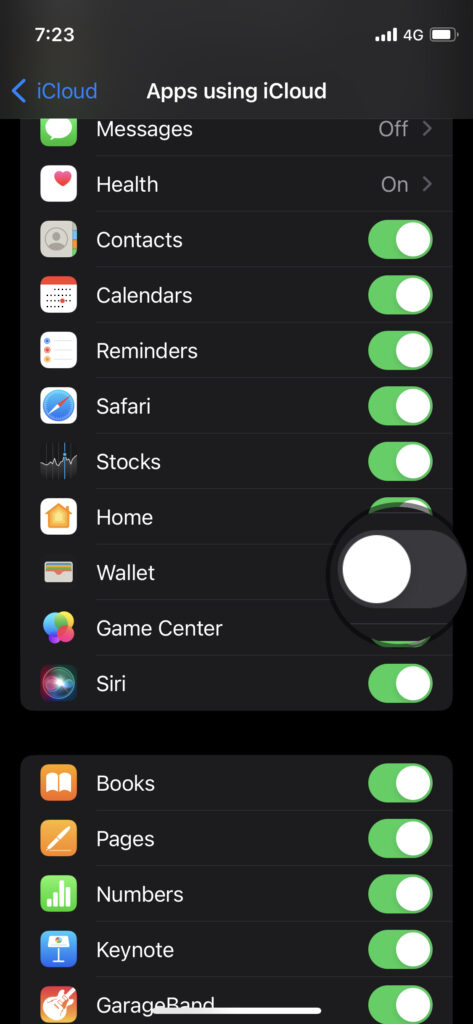 Enable Wallet on iCloud (6)